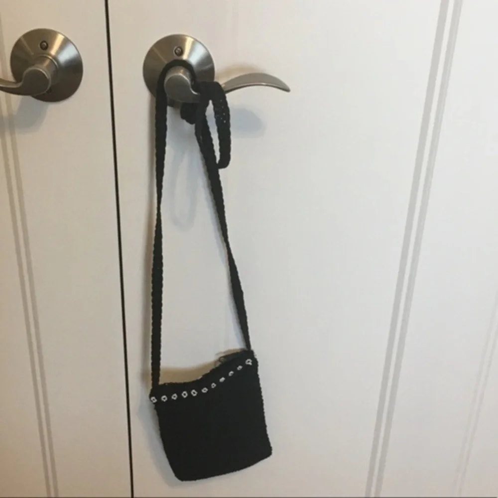 Little girls purse black and white beaded